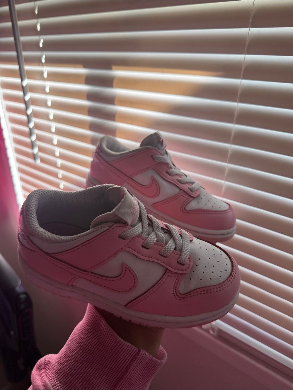 Kids Pink Athletic Sneakers - Classic Low-Top